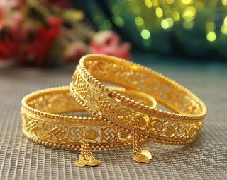 Antique Gold Kangan Gold Kangan Gold Kadas Brass - Image 2