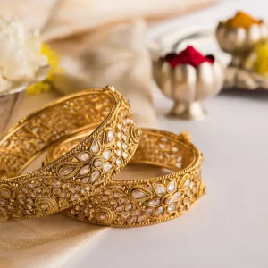 Antique Gold Kangan Gold Kangan Gold Kadas Brass